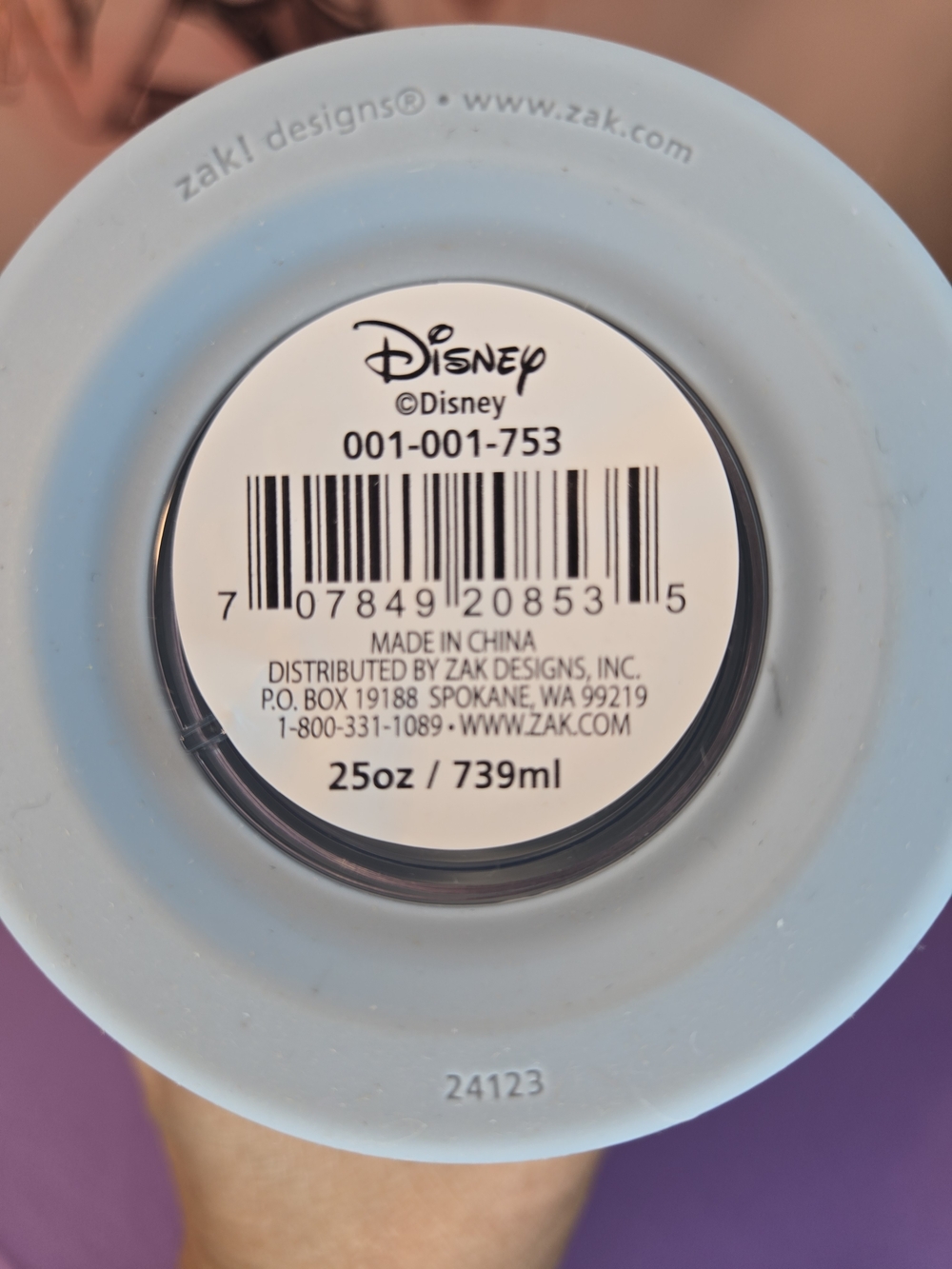 Disney Zak! Light Blue Floral Stitch Topper Insulated Tumbler - Picture 3 of 7